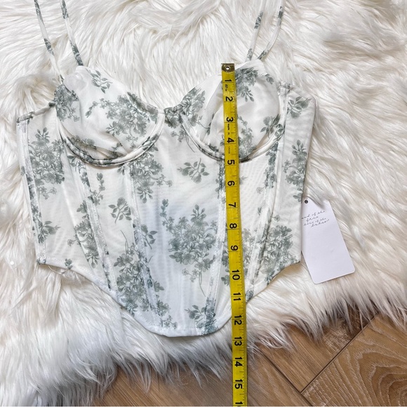 American Threads Hadley Floral Mesh Bustier Top. Size Small. NWT - Picture 12 of 13